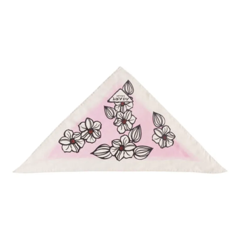 PRADA Camelia-print Twill Scarf-1