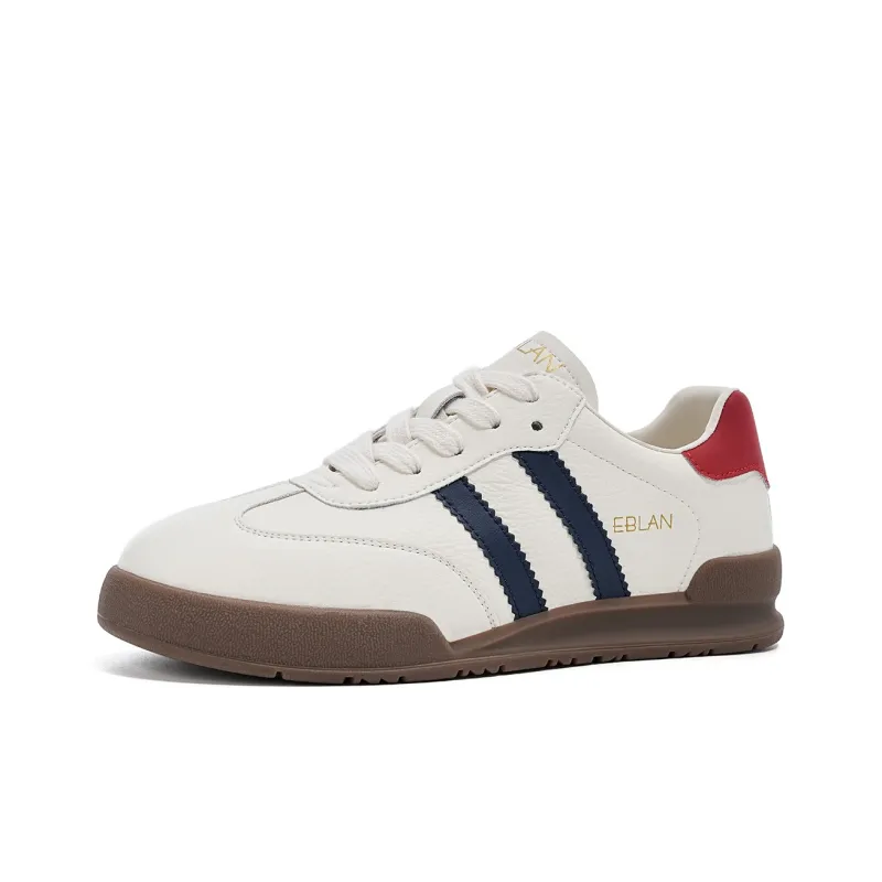 EBLAN Cushioning Wear-Resistant Low-Top Casual Shoes Women's Beige Blue-1