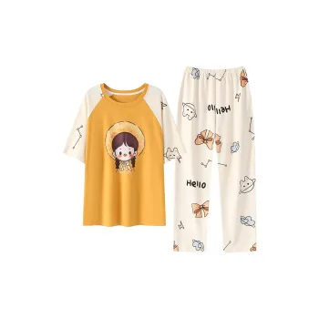 The Story Of The Flower Season Pajama Set Women's Yellow