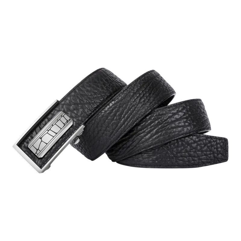 Jaylen Oos Tungsten Steel Automatic Buckle Business Top Grain Cow Leather Leather Belts Men's-1