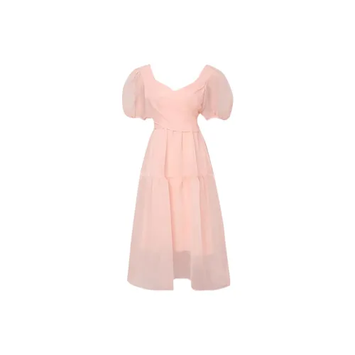 Duffy fashion Short-Sleeved Dresses Women's Orange Pink