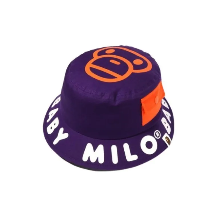 A BATHING APE Cotton Bucket Hats Kids' Blue/Purple-2