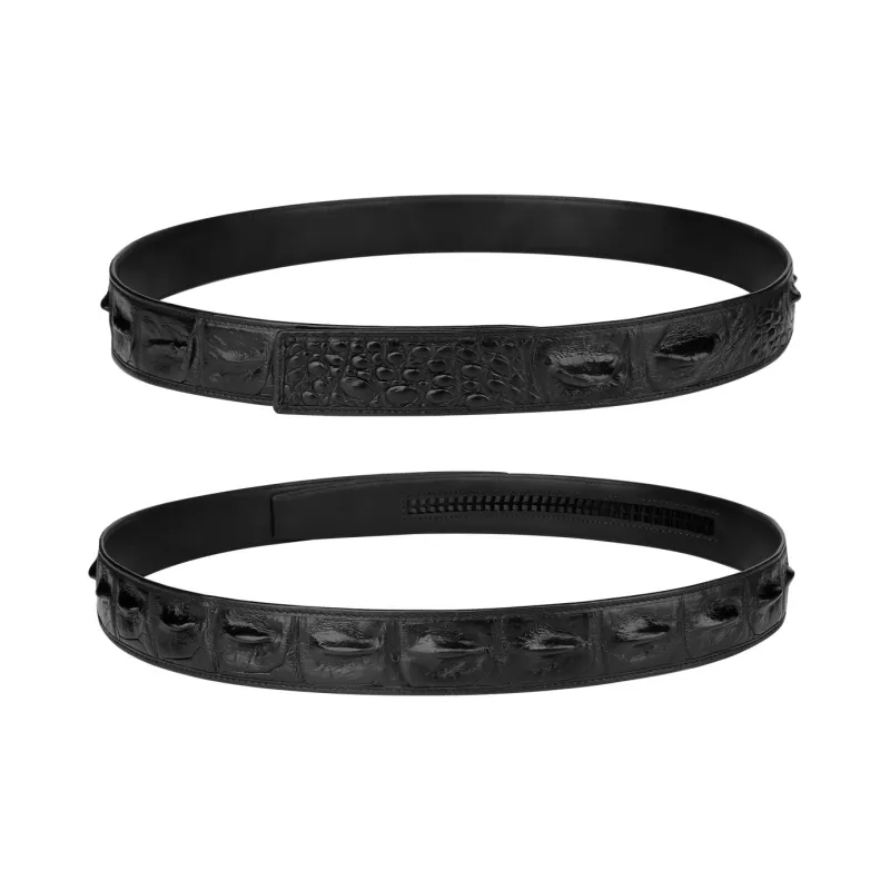 Jaylen Oos Headless Genuine Leather High End Without Head Business Automatic Buckle Leather Belts Men's-3