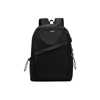 WONHOX Fabric Backpack Computer Backpack Travel Bag Backpack Regular Unisex Black