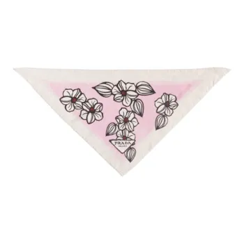PRADA Camelia-print Twill Scarf