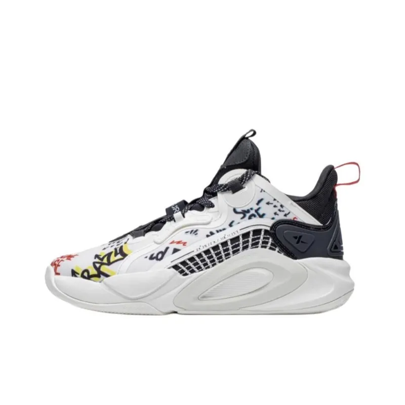 XTEP Tracer Cushioned Slip Resistant Low Top Casual Shoes Men's White Black-0