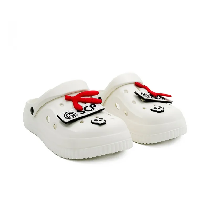 OUBT Creative Design Chicken Feet Closed Toe Clogs Unisex White-4