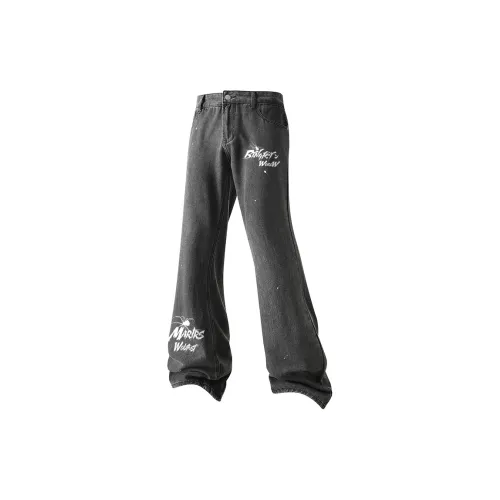 Ice flying Jeans Unisex Black Gray