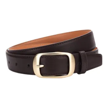 Warrior Minimalist Style Pin Buckle With Denim Belt In Casual Cinched Waist Genuine Leather Leather Belts Women's 2.8cm