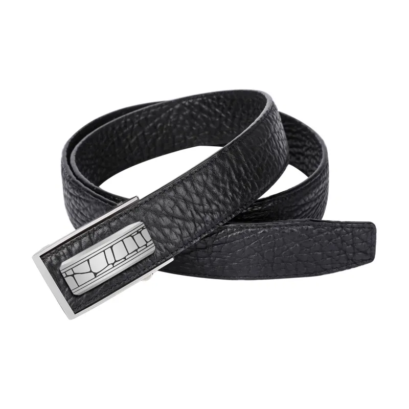 Jaylen Oos Tungsten Steel Automatic Buckle Business Top Grain Cow Leather Leather Belts Men's-2