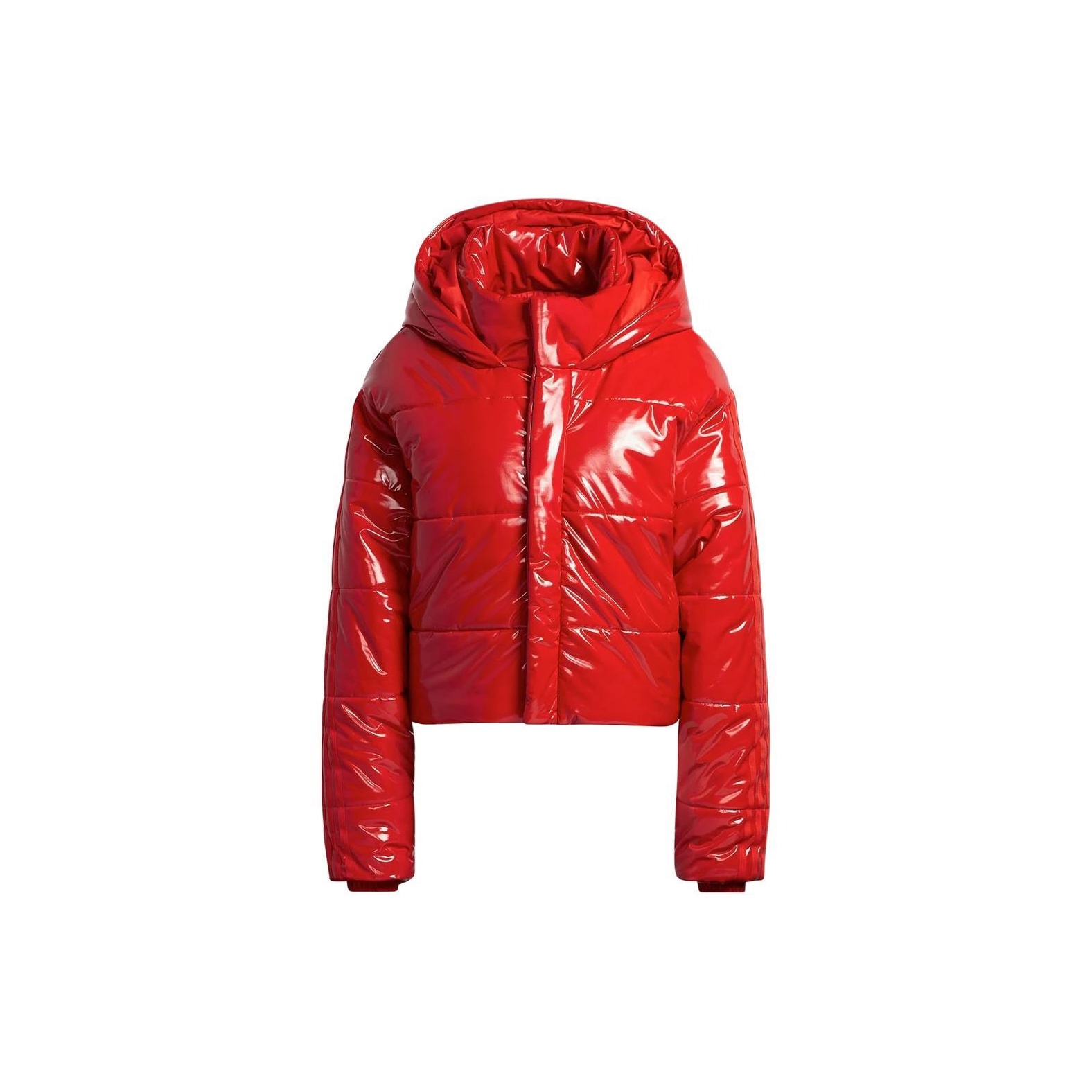 Adidas Ivy Park Faux Latex Crop Puffer Jacket All Gender POIZON