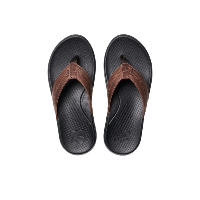 REEF Abrasion Resistant Slip Resistant Flip Flops Men's Black Brown-2