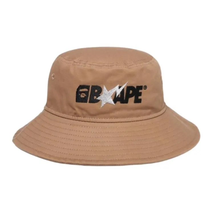 A BATHING APE Cotton Bucket Hats Kids' Umber-1