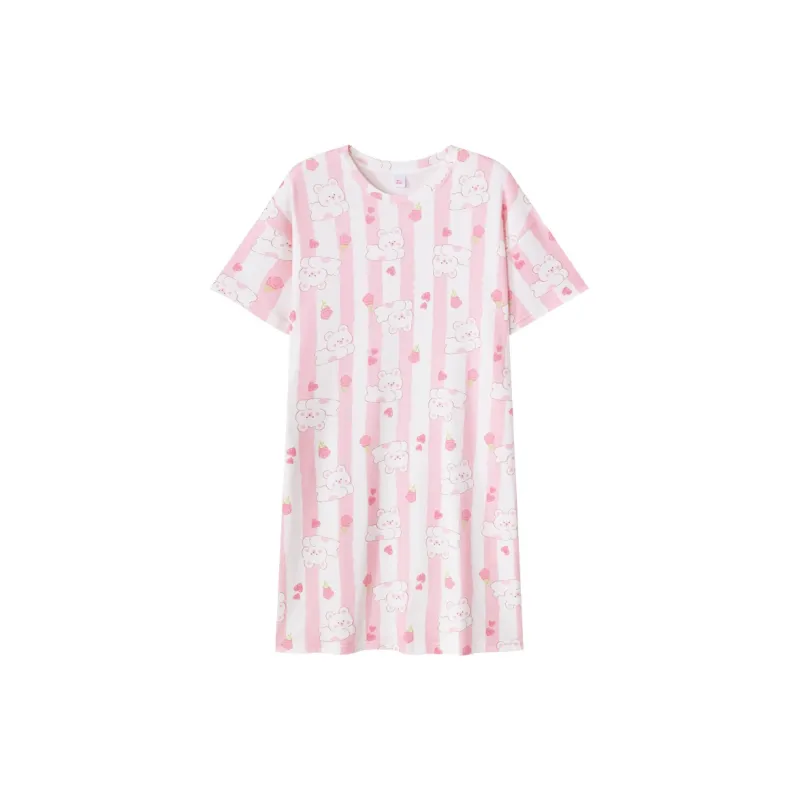 Huggy Kissy Nightgown Women's Light Pink-0