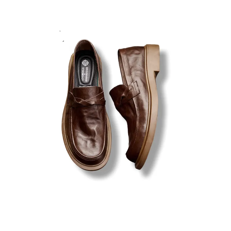 Brounvanm Loafers Men Black/Coffee-2