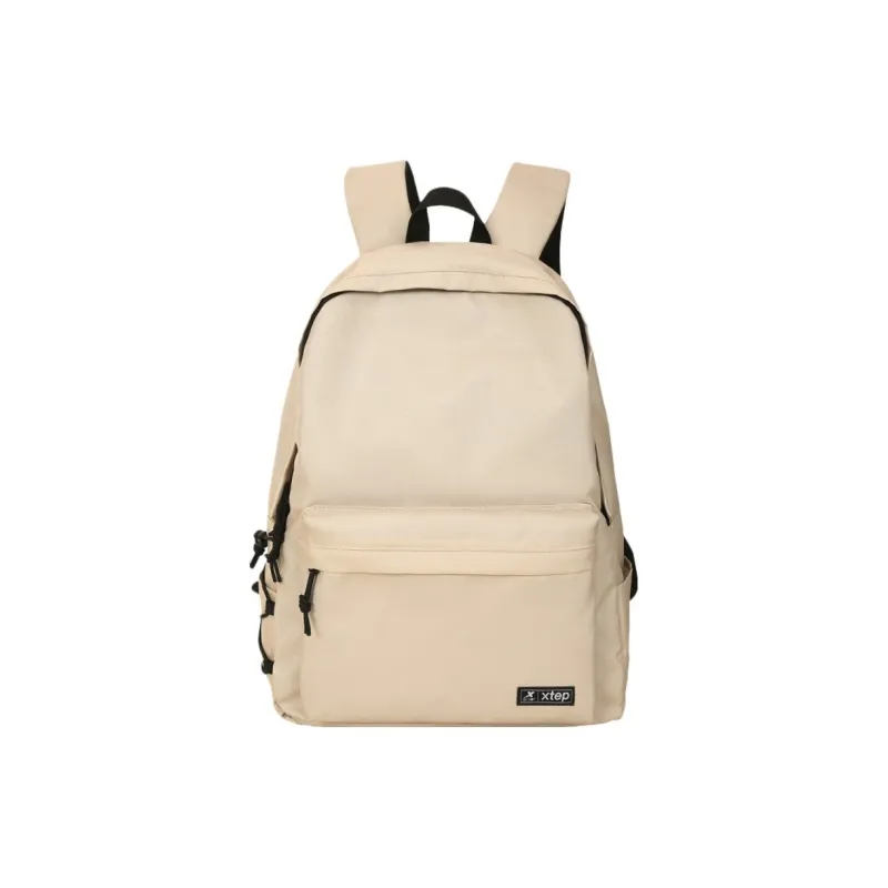 XTEP Polyester Backpack Regular Unisex Beige Black-0