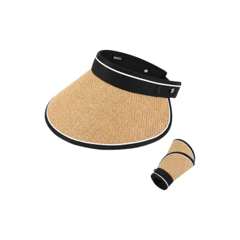 BAIJUAN Straw Woven Polyester Sun Protection Hats Unisex