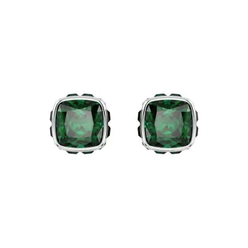 Swarovski Rhodium-Plated Faux Crystal Stud Earrings Women's Green