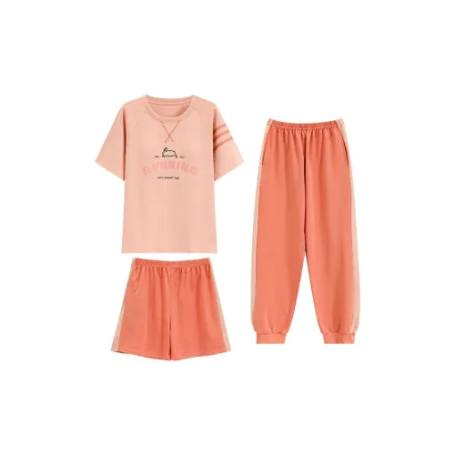 The Story Of The Flower Season Pajama Set Women's Orange