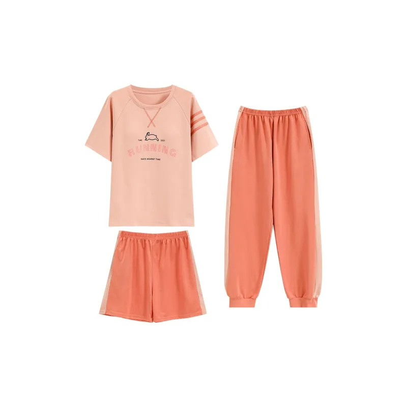 The Story Of The Flower Season Pajama Set Women's Orange-0