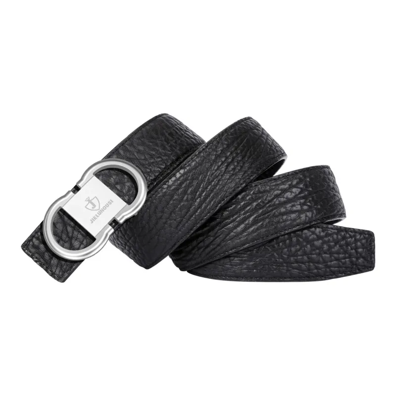 Jaylen Oos Trendy New Arrival Double Sided Wild Cow Leather Belt Automatic Buckle Business Leather Belts Men's-2