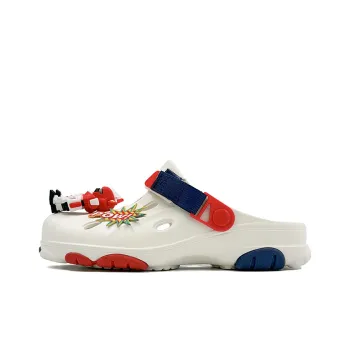 OUBT Closed Toe Open Heel Slippers Clogs Unisex White Blue Red