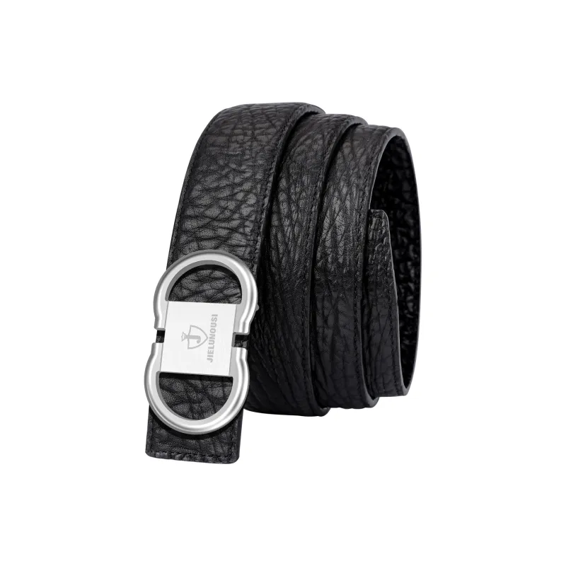 Jaylen Oos Trendy New Arrival Double Sided Wild Cow Leather Belt Automatic Buckle Business Leather Belts Men's-1