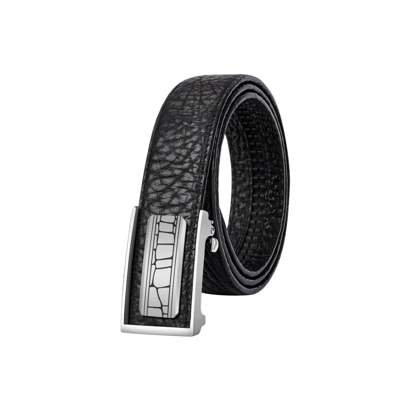 Jaylen Oos Tungsten Steel Automatic Buckle Business Top Grain Cow Leather Leather Belts Men's-0