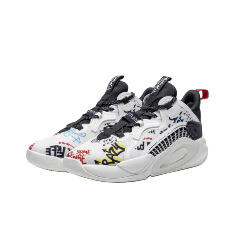 XTEP Tracer Cushioned Slip Resistant Low Top Casual Shoes Men's White Black-2