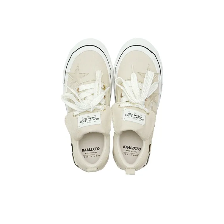 KAALIXTO Anti Slip Wear Resistant Canvas Shoes Unisex Beige-3