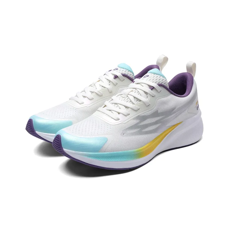 LPMX Running Shoes Unisex Low Top Ecru/Iridescent/Purple-2