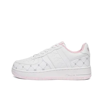Kappa Flowers Back to Back Anti Slip Wear Resistant Low Top Skateboard Shoes Women's White Pink