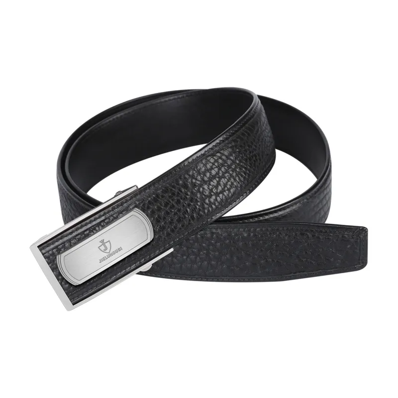 Jaylen Oos Textured Wild Cow Leather Stainless Steel Automatic Buckle Genuine Leather Leather Belts Men's-2