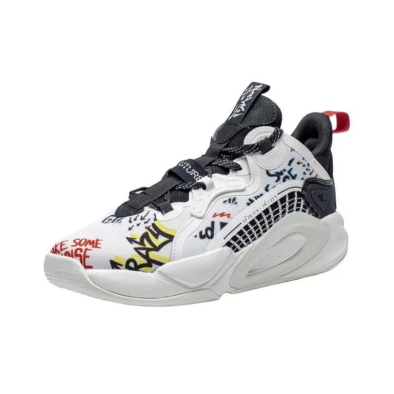 XTEP Tracer Cushioned Slip Resistant Low Top Casual Shoes Men's White Black-3