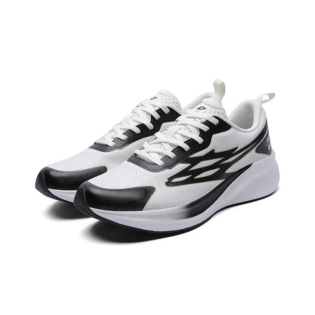 LPMX Running Shoes Men Low Top Beige White Black-2