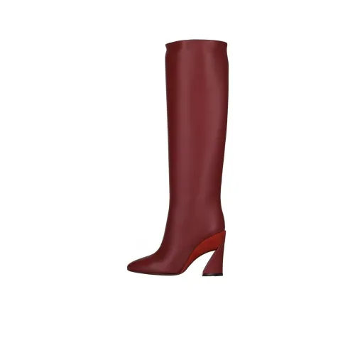 Ferragamo Knee-high Boots Women's Red Brown