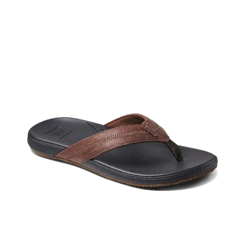 REEF Abrasion Resistant Slip Resistant Flip Flops Men's Black Brown-1