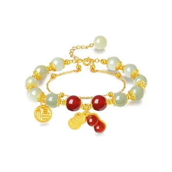 SHENGYALUO Hetian Jade Bracelets Women's White Jade