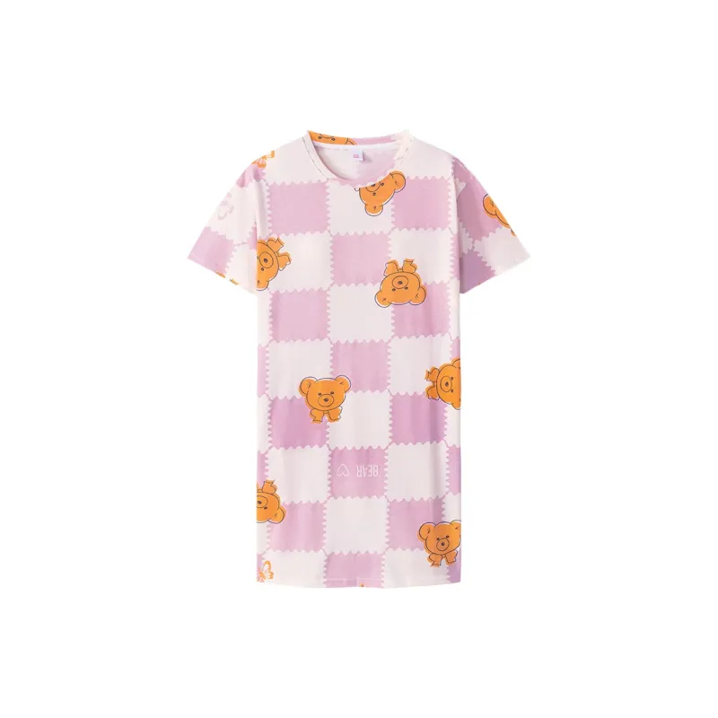 Huggy Kissy Nightgown Women's Light Purple-0