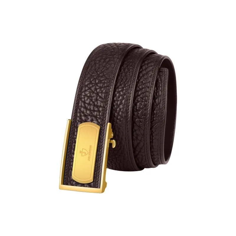 Jaylen Oos Textured Wild Cow Leather Stainless Steel Automatic Buckle Genuine Leather Leather Belts Men's-9