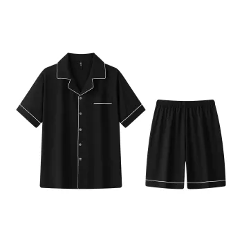 Gongdie Pajama Set Men's Black Gift Box Set