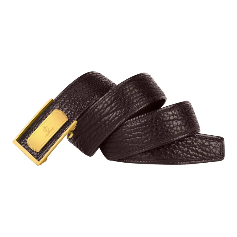 Jaylen Oos Textured Wild Cow Leather Stainless Steel Automatic Buckle Genuine Leather Leather Belts Men's-5
