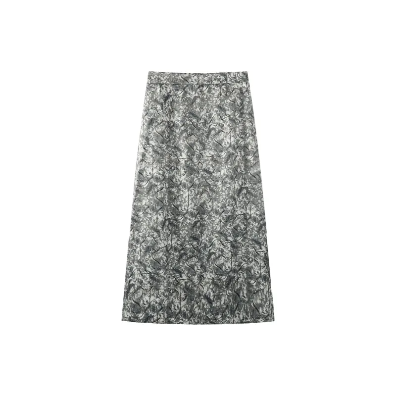 THE SEA LIFE Casual Long Skirt Women's Shimmer Green-1