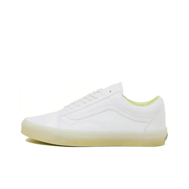 Vans Old Skool Cushioning Wear-Resistant Low-Top Skateboard Shoes Unisex White Green-0