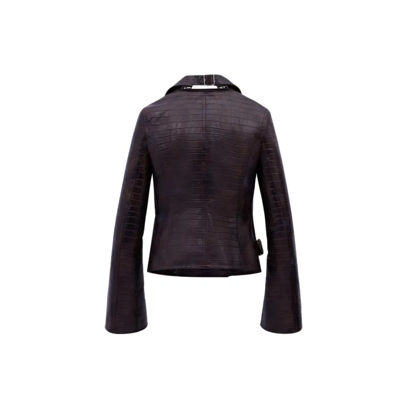 COURREGES Crocodille effect Biker Jacket-2