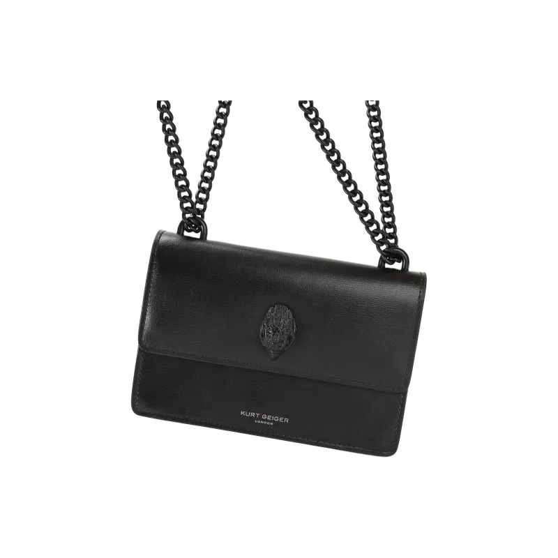 Kurt Geiger London Cow Leather Shoulder Bag Crossbody Bag Small Size Women's Black-3