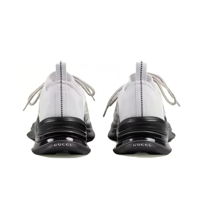 GUCCI Women's Run Sneaker 'White Grey Black' Women's-3