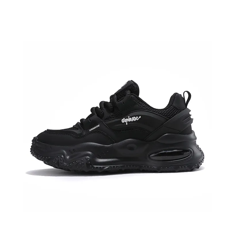 Lingwuzhe Cushioning, Slip Resistant, Abrasion Resistant, Height Increasing, Rebound Mid Top Casual Shoes Unisex-4