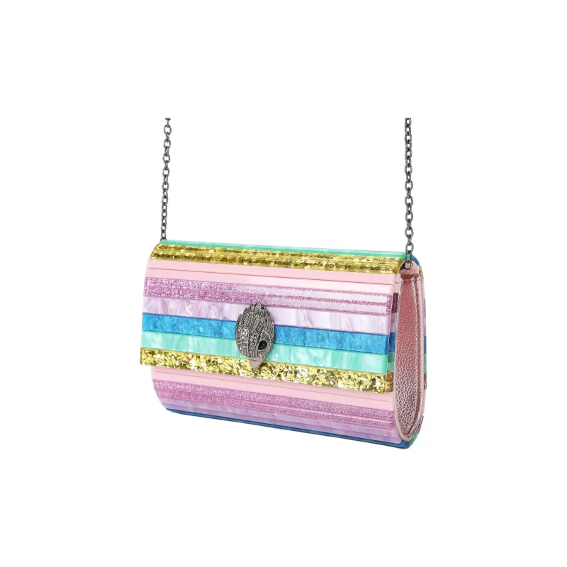 Kurt Geiger London Plexiglass One Shoulder Crossbody Clutches Women's Multicolor-1