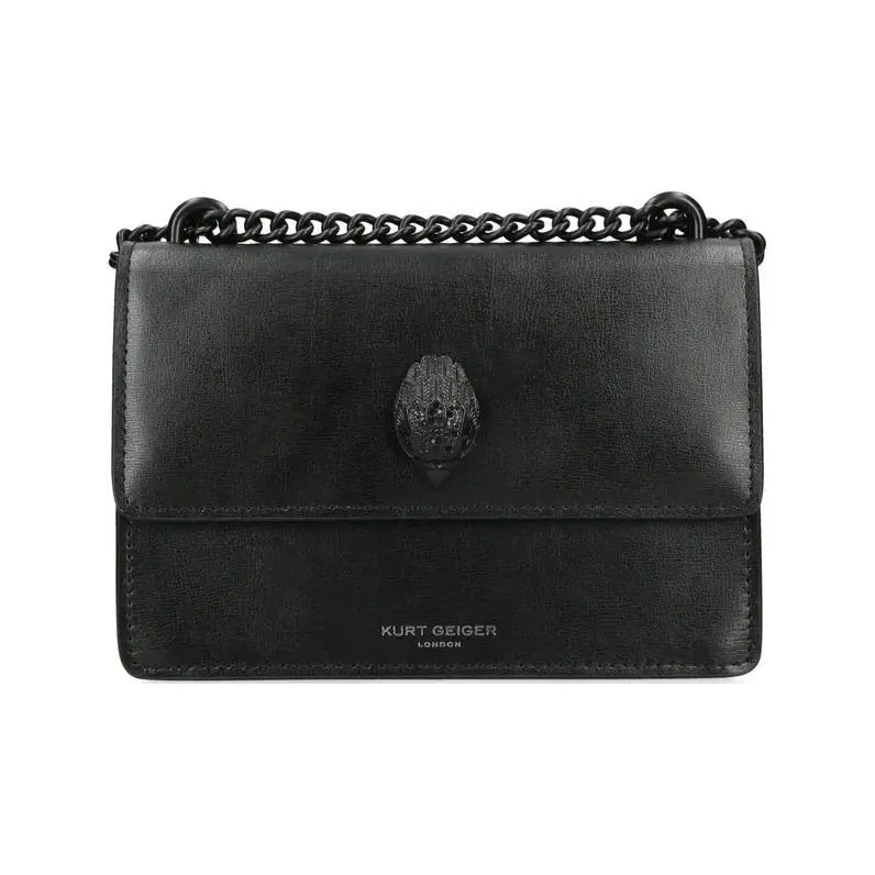 Kurt Geiger London Cow Leather Shoulder Bag Crossbody Bag Small Size Women's Black-1